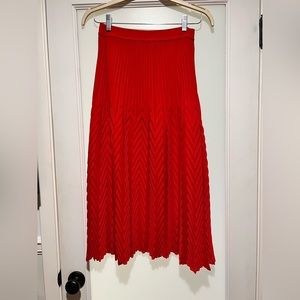 Pleated Midi Skirt